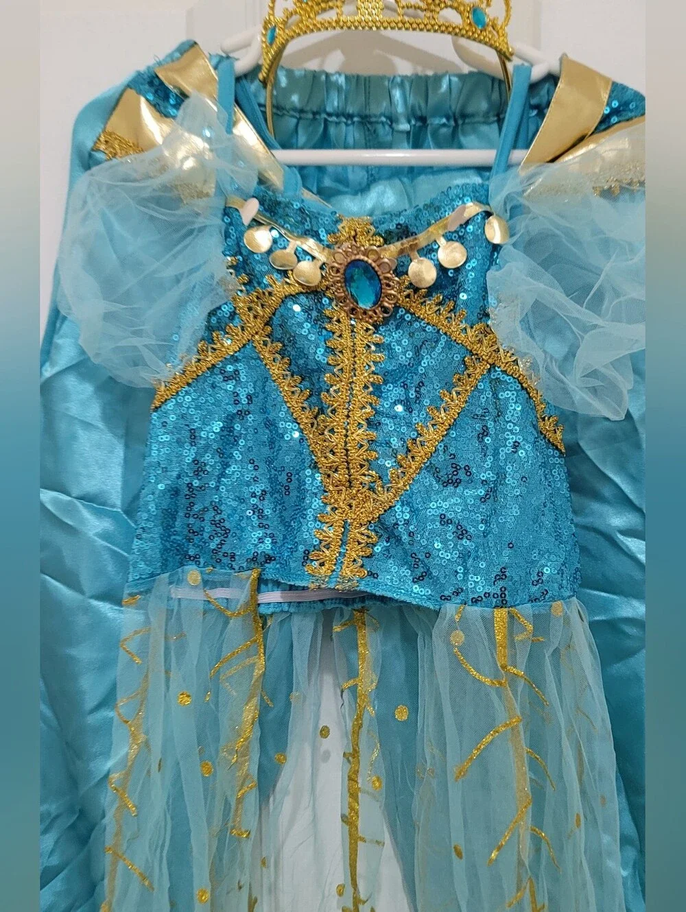 Jasmine Princess Halloween Girls Dress Outfit Costume Sz US 5-6